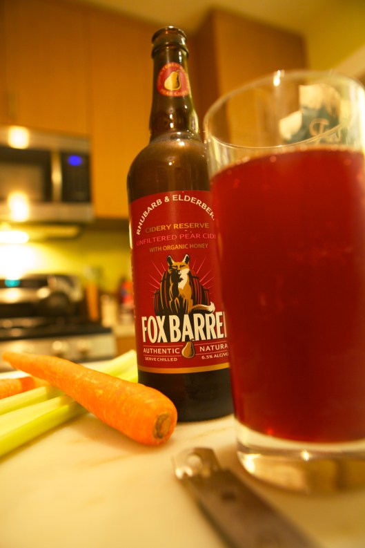 Fox Barrel Pear Cider with Rhubarb and Elderberries